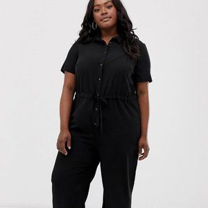 ASOS Shirt Jumpsuit With Tie Waist